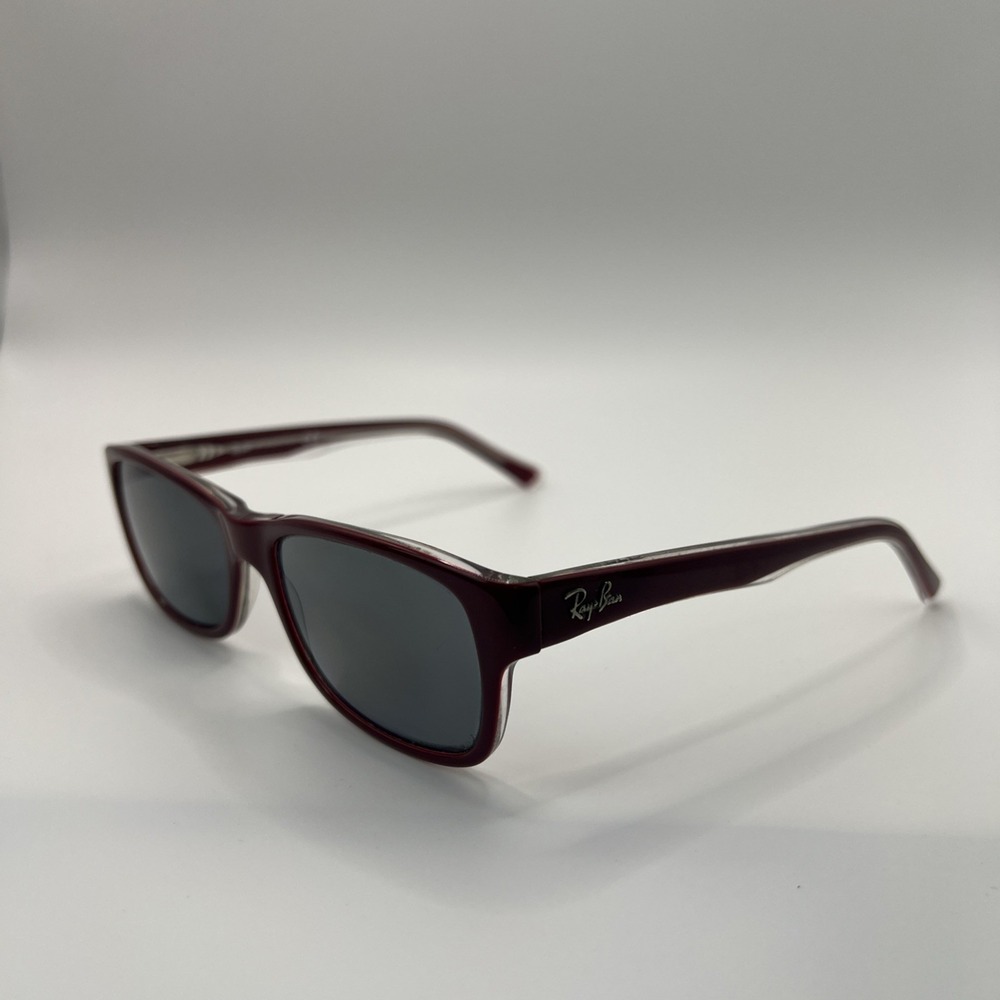 Ray Ban RB 5268 5738 Rectangle Burgundy Clear Eyeglasses Frame Only 52-17-135